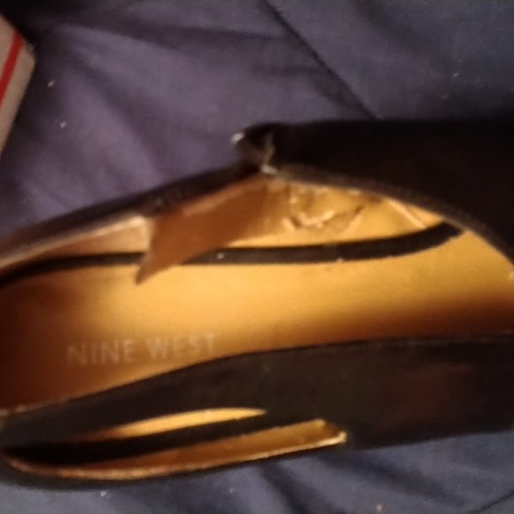 Nine West Black Open Toe Bootie Heels Size 13m - Picture 5 of 9